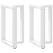 vidaXL Matbordsben T-formade 2 st vita 60x35x(72-73) cm stål