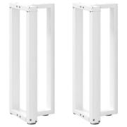 vidaXL Konsolbordsben T-formade 2 st vita 38x25x(72-73) cm stål