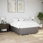 vidaXL Sängram utan madrass taupe 140x200 cm tyg