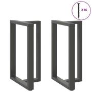 vidaXL Barbordsben T-formade 2 st antracit 60x35x(90-91) cm stål