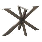 vidaXL Matbordsben spindelformad svart 120x68x(72-73) cm stål