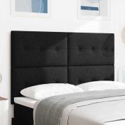 vidaXL Höjdjusterbar Sänggavel med huvudgavel Svart 160 cm tyg
