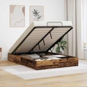 vidaXL Ottoman Sängram Gammalt trä 193 x 120 x 25 cm Spånskiva