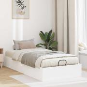 vidaXL Ottoman Sängram Vit 203 x 100 x 25 cm Konstruerat trä
