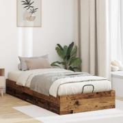 vidaXL Ottoman Sängram Gammalt trä 193 x 90 x 25 cm Konstruerat trä