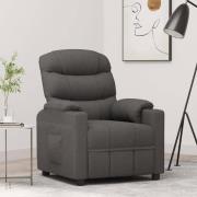 vidaXL Reclinerfåtölj mörkgrå tyg