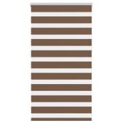 vidaXL Rullgardin zebra brun 75x100 cm tyg bredd 70,9 cm polyester