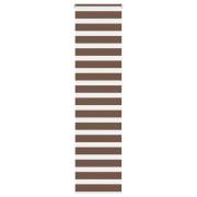 vidaXL Rullgardin zebra brun 55x230 cm tyg bredd 50,9 cm polyester