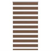 vidaXL Rullgardin zebra brun 70x100 cm tyg bredd 65,9 cm polyester