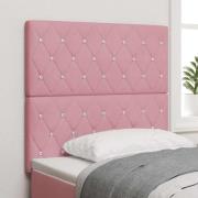 vidaXL Huvudgavel Rosa 90 cm Sammet