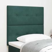 vidaXL Huvudgavel Mörkgrön 100 cm Sammet