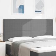 vidaXL LED huvuddyna med LED-ljusslingor Ljusgrå 200 cm Kordread tyg
