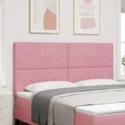 vidaXL LED huvuddyna med LED-ljusslingor Rosa 180 cm Sammet