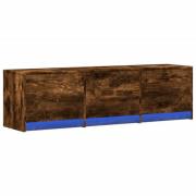 vidaXL TV-skåp med led Rökt ek 140 x 34 x 40 cm Konstruerat trä