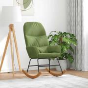 vidaXL Gungstol ljusgrön sammet