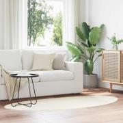 vidaXL Områdesmattor HUARTE Kräm 80 x 150 cm Polyester