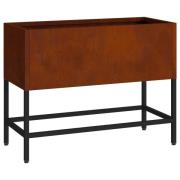 vidaXL Höjdträdgårdsplanterare Rostig 60 x 26 x 45 cm