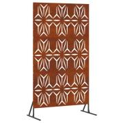 vidaXL Avskärmningsskärm Grå 100 x 50 x 180 cm Väderbeständig stål