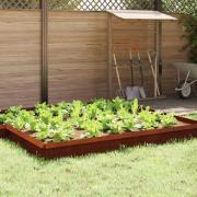 vidaXL Snigelfence Rostig 100 x 3,5 x 25 cm Väderbeständig stål