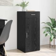 vidaXL Sideboard med låda Svart Ek 42,5 x 40 x 93 cm Konstruerat trä