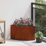 vidaXL Hörnställning Rostig 45 x 45 x 35 cm cortenstål