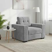 vidaXL Soffstol ljusgrå 100x78x80 cm sammet