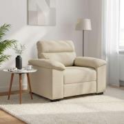 vidaXL Soffstol gräddvit 100x81x84 cm tyg