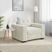 vidaXL Soffstol gräddvit 100x78x80 cm sammet