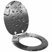 vidaXL Toalettstol Grå 44 x 38 cm MDF-board