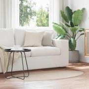 vidaXL Områdesmattor Oval HUARTE Beige 80 x 150 cm 100% Polyester