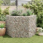 vidaXL Hexagonal planteringsgabion upphöjd 160x140x100 cm