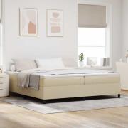 vidaXL Plattform sängram Grågrön 200 x 200 cm Kordread tyg