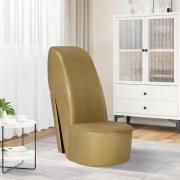 vidaXL Stol klacksko guld konstläder