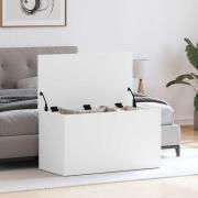 vidaXL Förvaringskista vit 84x42x46 cm konstruerat trä