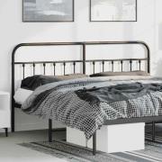 vidaXL Ersättningsgavel metall svart 180 cm