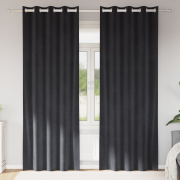 vidaXL Mörkläggningsgardiner 2 pcs Mörkgrå 140 x 245 cm Sammet