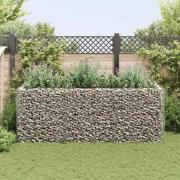 vidaXL Planteringsgabion upphöjd stål 270x90x100 cm