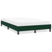 vidaXL Sängram utan madrass mörkgrön 120x220 cm sammet