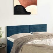 vidaXL Sänggavlar mörkblå 144x5x78/88 cm sammet