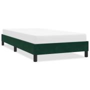 vidaXL Sängram utan madrass mörkgrön 80x220 cm sammet