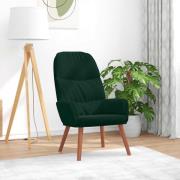 vidaXL Vilstol mörkgrön sammet