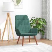 vidaXL Vilstol mörkgrön sammet