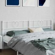 vidaXL Ersättningsgavel metall vit 200 cm