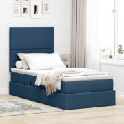 vidaXL Förvaringssäng med madrass Blå 90 x 200 cm Polyester