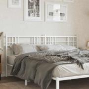 vidaXL Ersättningsgavel metall vit 180 cm