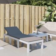 vidaXL Solsäng med dynor antracit PP