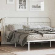 vidaXL Ersättningsgavel metall vit 200 cm