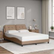 vidaXL Bed Frame without Mattress "Zadar" Cappuccino 140x200 cm Faux L...