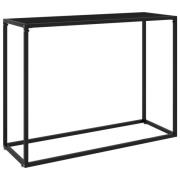 vidaXL Konsolbord svart 100x35x75 cm härdat glas