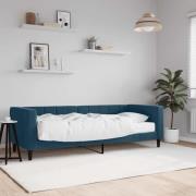vidaXL Dagbädd med madrass blå 80x200 cm sammet